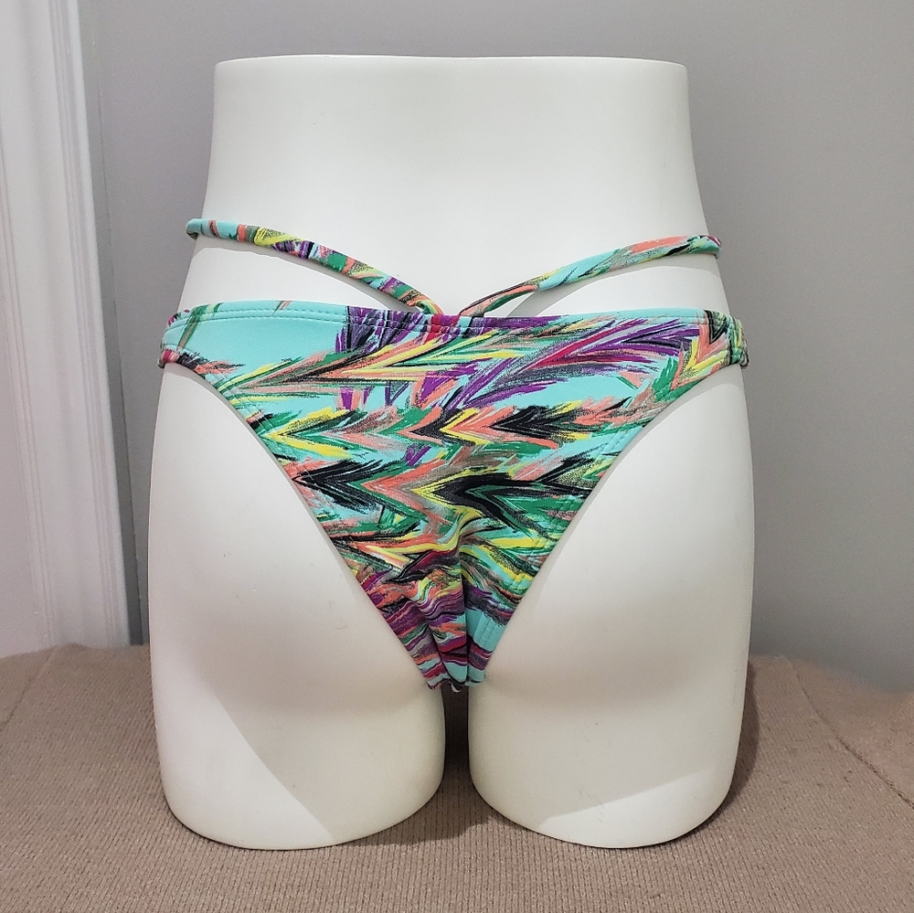 Stik Modas Europe Colourful Strappy Cherky Bikini Bottom - Picture 3 of 11